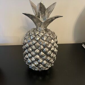 Silver Pineapple Decor